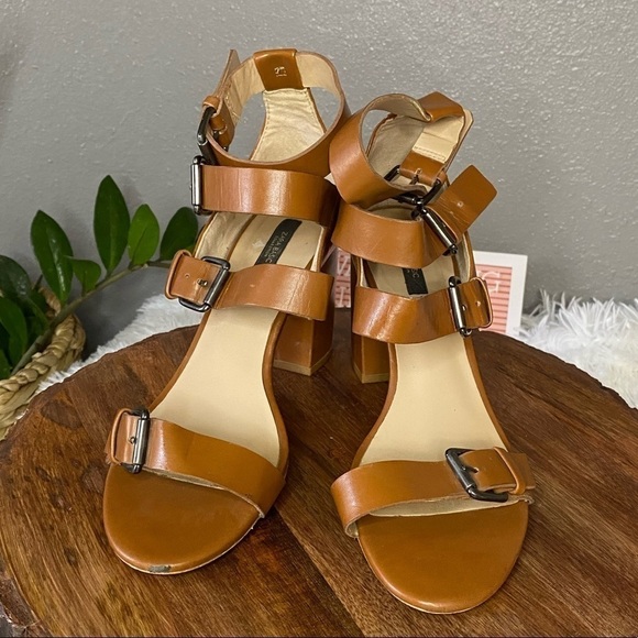 Zara basic brown strappy sandals size 8 - Picture 1 of 10